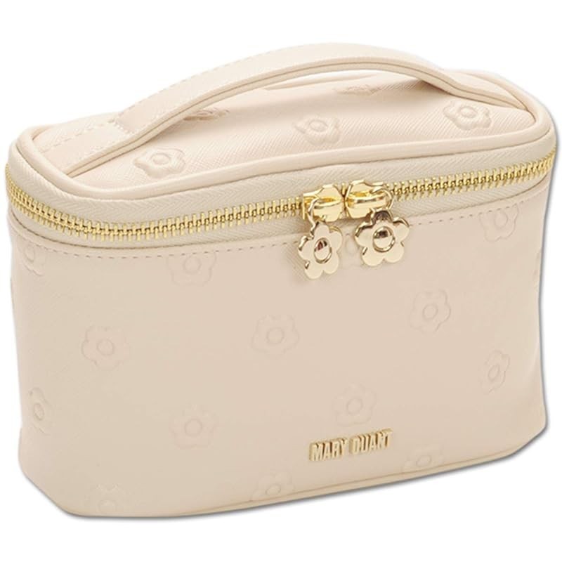 【Direct from Japan】Marie Quandt MARY QUANT Simple Embossed Daisy Vanity in Beige