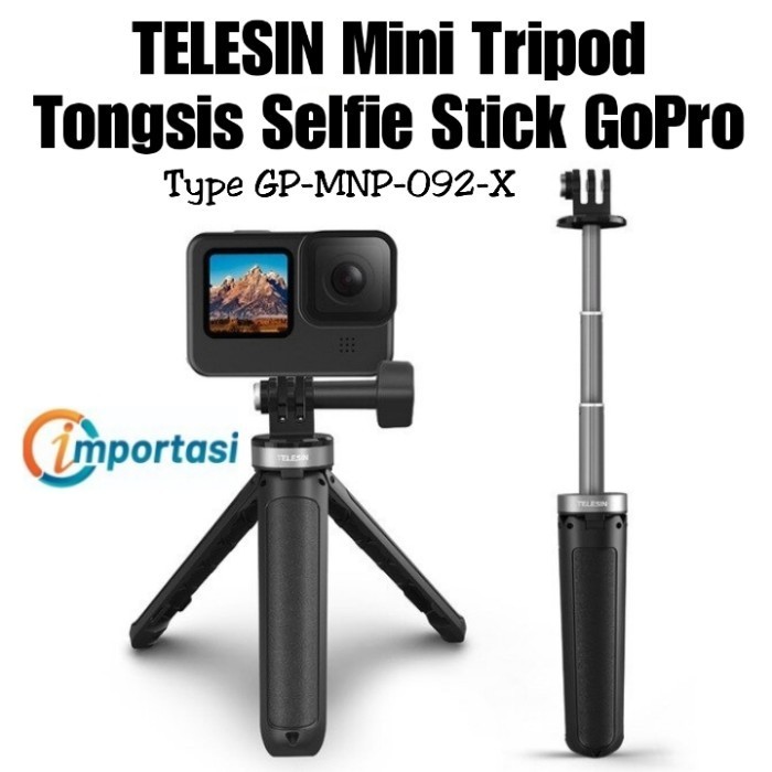 Telesin Mini ขาตั้งกล้องแหนบ Monopod Mount Gopro Insta360 Osmo Brica SJCam