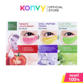 Baby Bright Eye Mask เบบี้ ไบร์ท แผ่นมาสก์ใต้ตา [2.5g x 1pair] (Bright/Firming/Collagen)