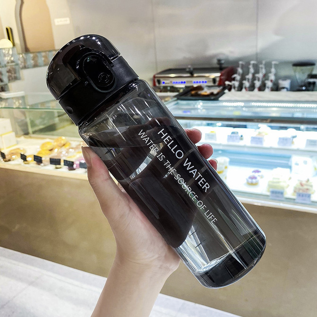 POHAN ขวดน้ําสปอร์ตพลาสติกปลอดสาร BPA 780ml - JY0012 - สีดํา