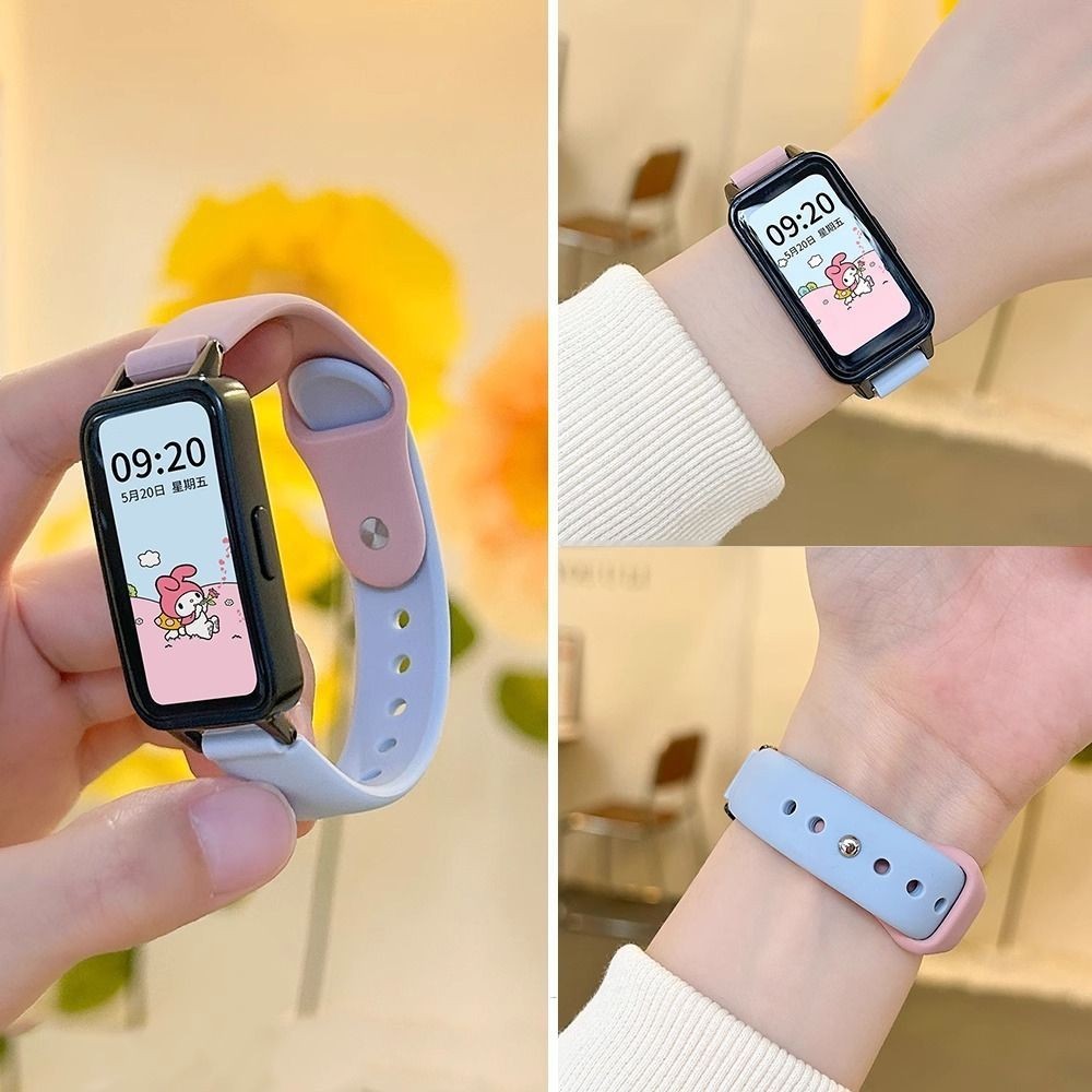 สายนาฬิกาข้อมือซิลิโคน แบบเปลี่ยน สําหรับ Huawei Watch Band 9 8 Huawei Band 7 6