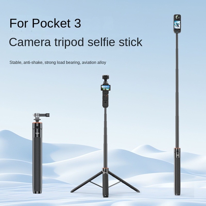 ขาตั้งกล้องอลูมิเนียม 140 ซม. อุปกรณ์เสริม สําหรับ Dji Insta360 X4 /Pocket 3 /Action 3