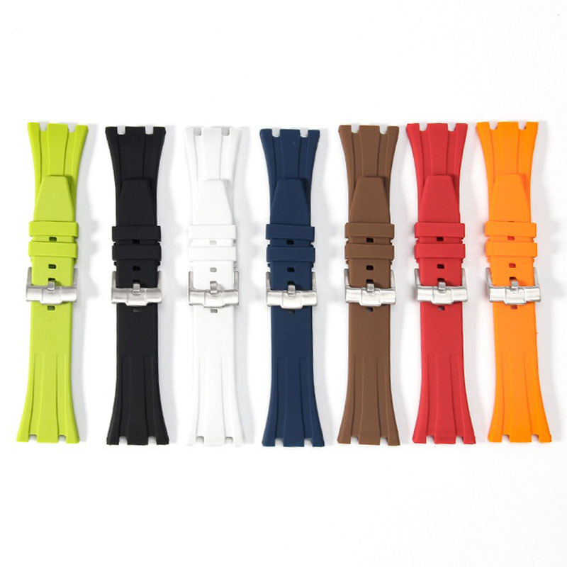 สายนาฬิกาข้อมือ ยางซิลิโคนนิ่ม 27 มม. 28 มม. 30 มม. สําหรับ AP Royal Oak Offshore Series