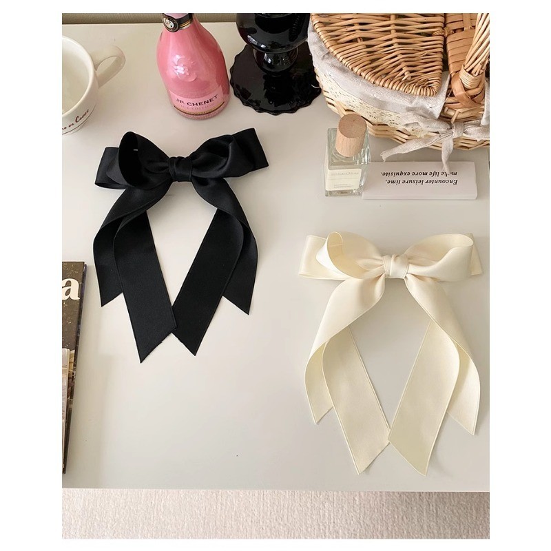 กิ๊บติดผม ประดับโบว์ สีขาว ระดับไฮเอนด์ เข้ากับทุกการแต่งกาย แฟชั่นฤดูใบไม้ผลิ สําหรับผู้หญิง - รูปที่ 4