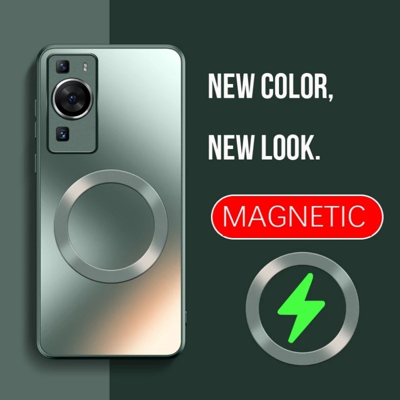 Luxury Magnetic AG Silicon Matte Frosted สําหรับ Huawei Pura 70 Pro P60 Pro P60Pro P50 P40 P30 Pro Nova 5 Pro กล ้ องเลนส ์ ป ้ องกันกรณี - รูปที่ 5