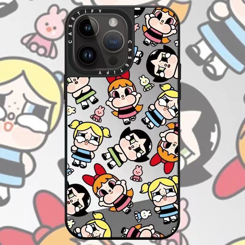 Casetify Cute Bubble Powerpuff Girls iPhon15pro เคสโทรศัพท ์ Apple 14/13 Simple xsmax