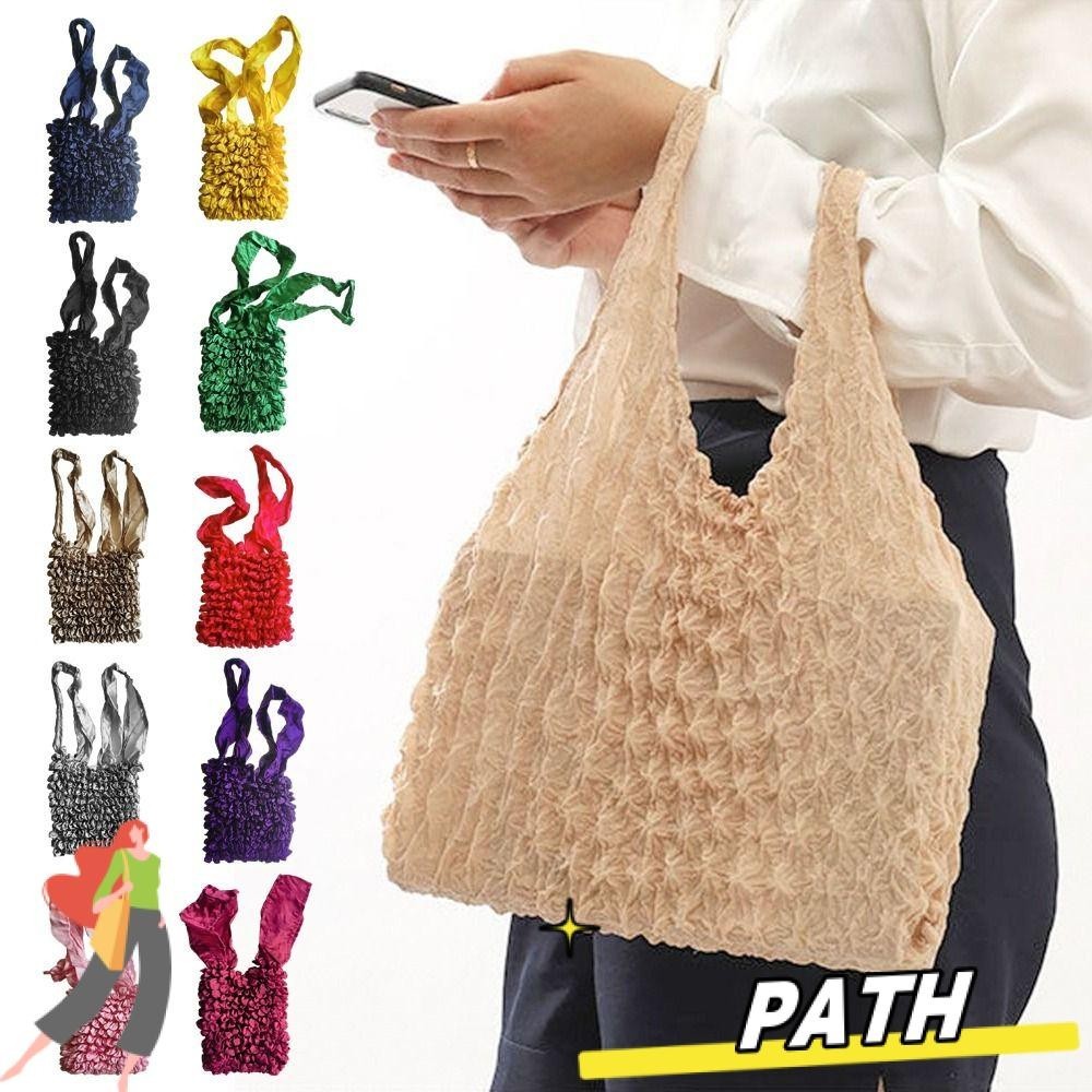 Path Pleated Bag, Expansion Fold Shopping Bag, Popular Multi-purpose Large Capacity Retractable Magic Bag Women
