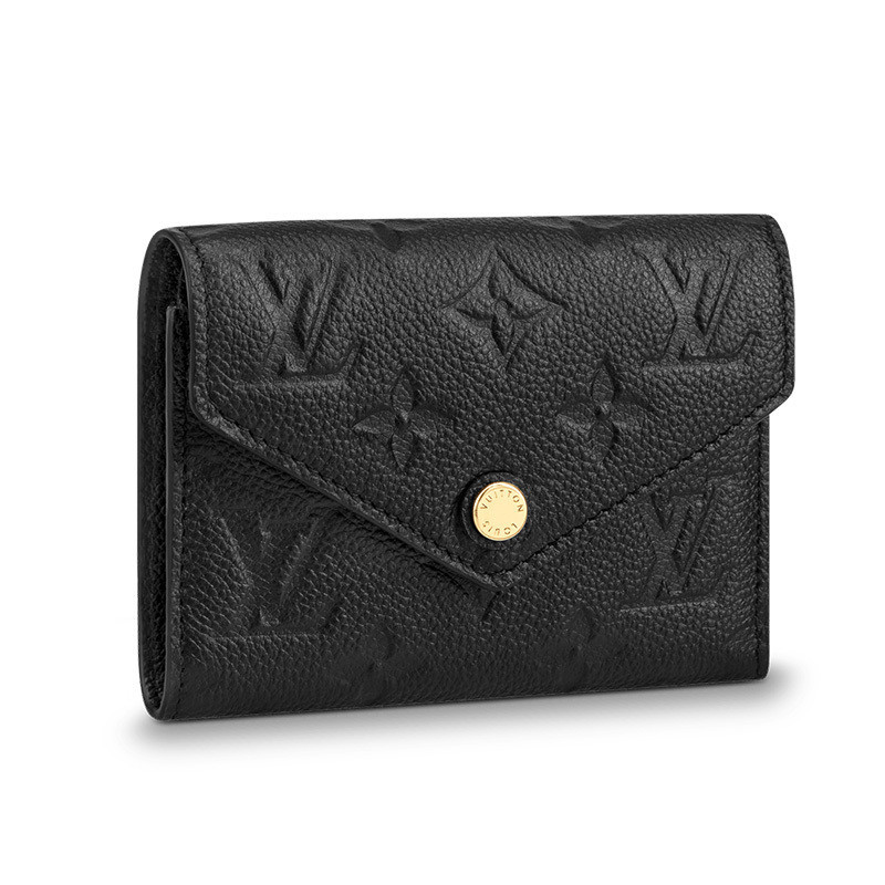 Louis Vuitton/Louis Vuitton New Women's Wallet LV VICTORINE embossed calf leather short folding wallet M64060