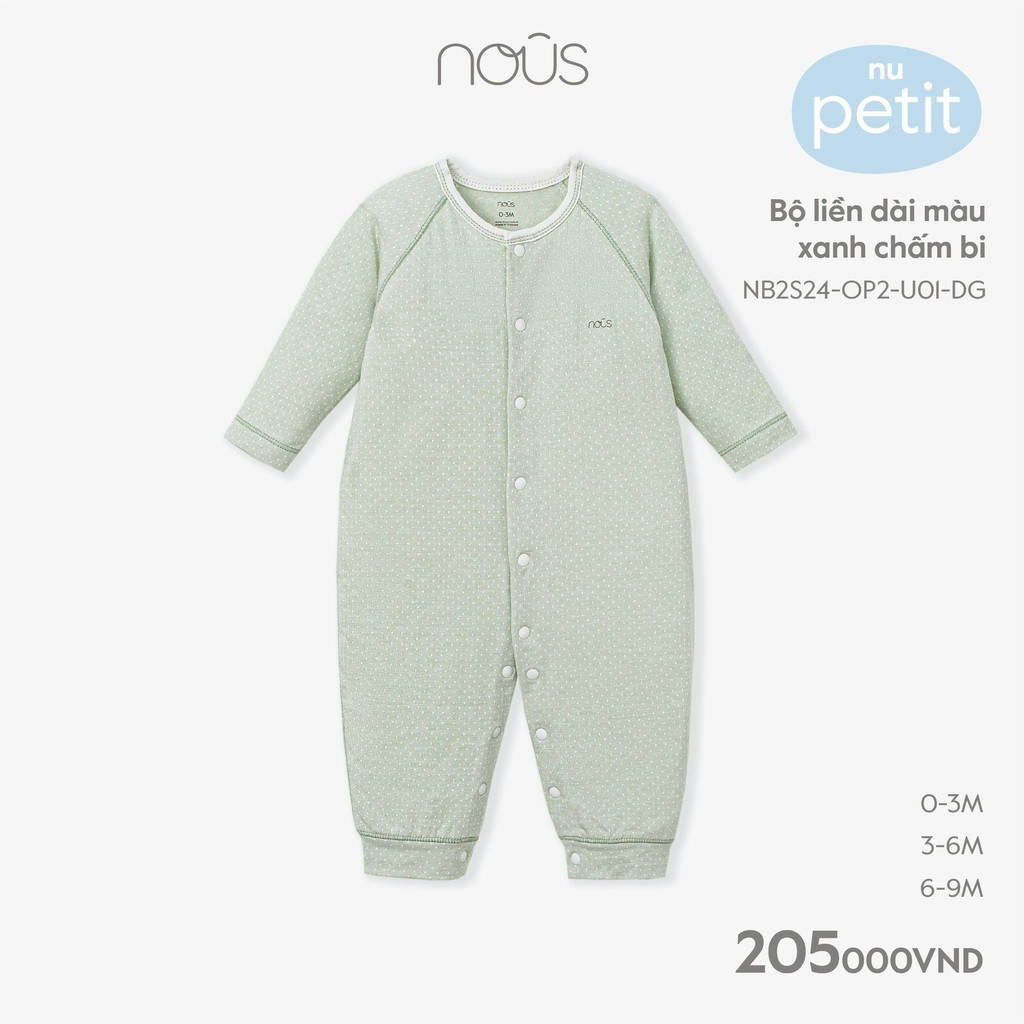 NOUS - จั๊มสูทลายจุดสีน้ําเงิน - Nu Petit - 0M 3M 6M - SS24.T1A - ZN41A