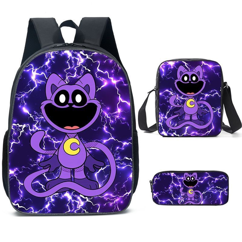 Smile Critters Smile Little Animal Backpack School Bag Poppy Play Time Backpack Boys and Girls Backpack Three-piece Set