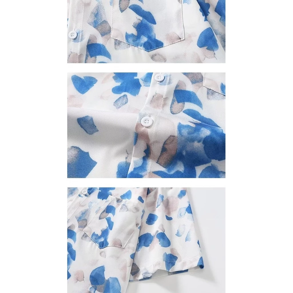 เสื้อเชิ้ตลายดอกไม้ผู้ชาย แขนสั้น ไซส์ใหญ่พิเศษ M-8XL thumbnail 10