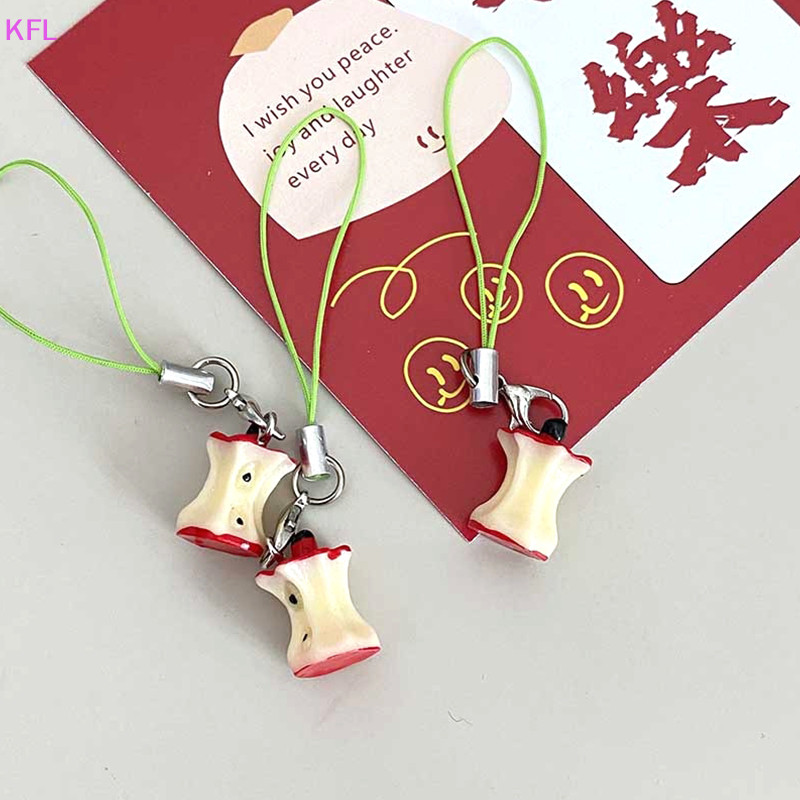(KFL) 1 PC น่ารัก Love Apple พวงกุญแจ Apple Core โทรศัพท์มือถือเชือกจี้พวงกุญแจรถ U Disk กระเป๋าเป้สะพายหลัง Ch กระเป๋าตกแต่งส่ง Bestie ของขวัญขายร้อน