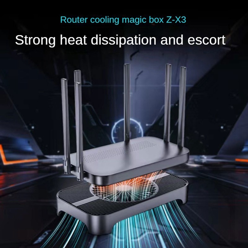 Z-x3 Router Cooling Enhancement พร ้ อมพัดลม 140 มม . ขายึดอินเทอร ์ เฟซ USB และชั ้ นวางพัดลมสําหรับระบายความร ้ อนโฮสต ์
