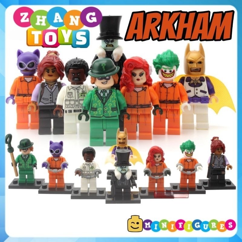 Batman Barbara Poison Ivy Joker Catwoman - Aaron Cash Penguin Riddler Minifigures Pogo PG8041