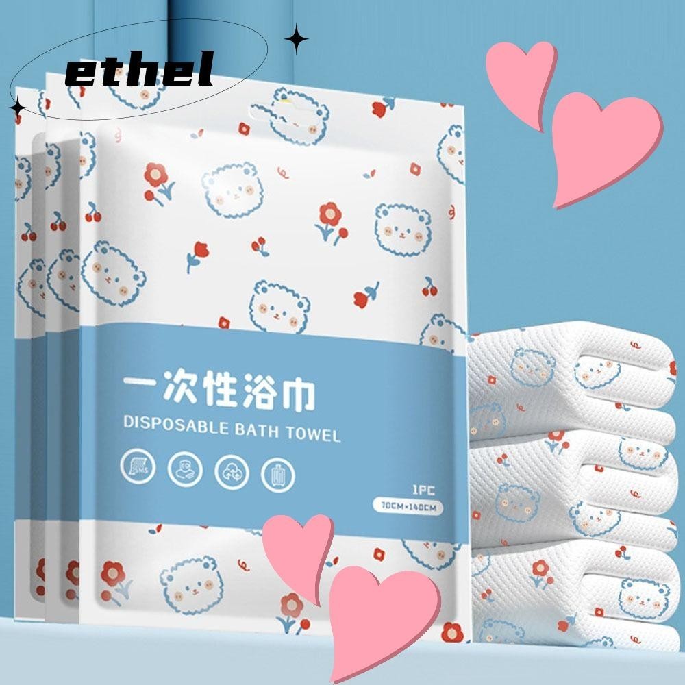 Ethel1 ผ้าเช็ดตัวพิมพ์ลายแบบใช้แล้วทิ้ง,ล้างทําความสะอาดได้แบบพกพาผ้าเช็ดตัวแห้งเร็ว,ของขวัญหนาและขยาย 70x140 ซม.นุ่มผ้าเช็ดตัวซักได้
