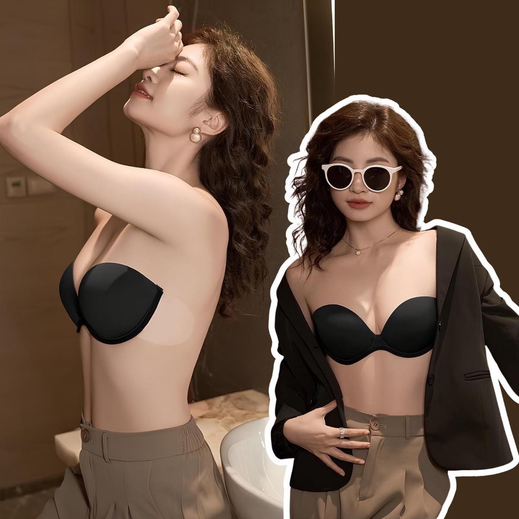 📌พร้อมส่ง📌บราดันทรง เกาะอกไร้สาย บราแปะข้างใส ไร้สาย เก็บทรง มีโครง ดันทรงสวย เสื้อชั้นใน ผู้หญิง