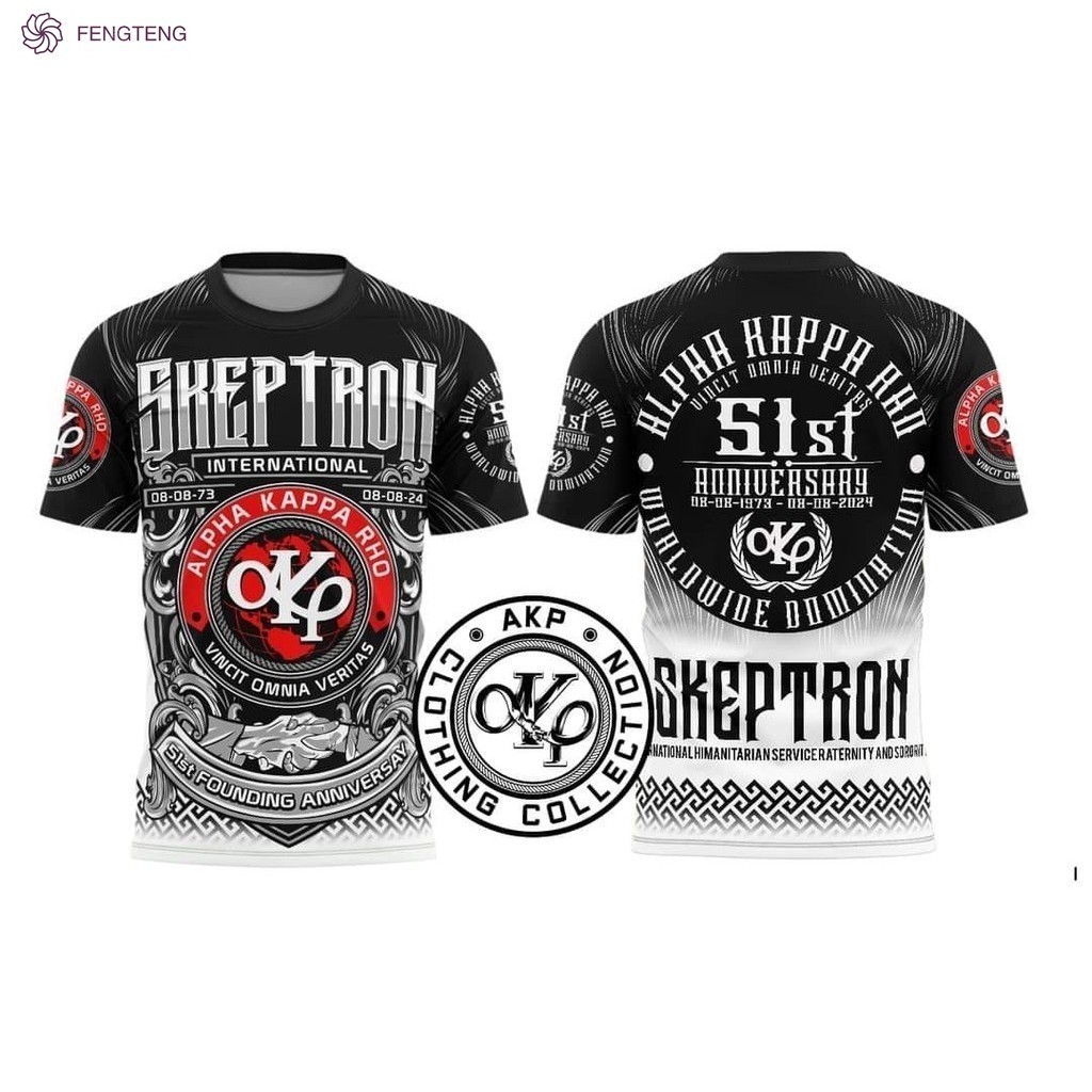 AKP 51th Anniversary Alpha Kappa Rho Full Sublimation T-Shirt เสื้อ Frat (Skeptron) -ZTX358