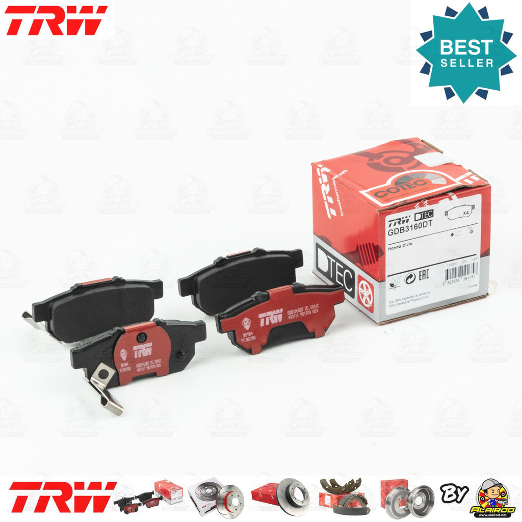 TRW ตัว TOP DTEC ผ้าเบรคหลัง HONDA CITY (GK) 2014-2019 GDB 3160 DT