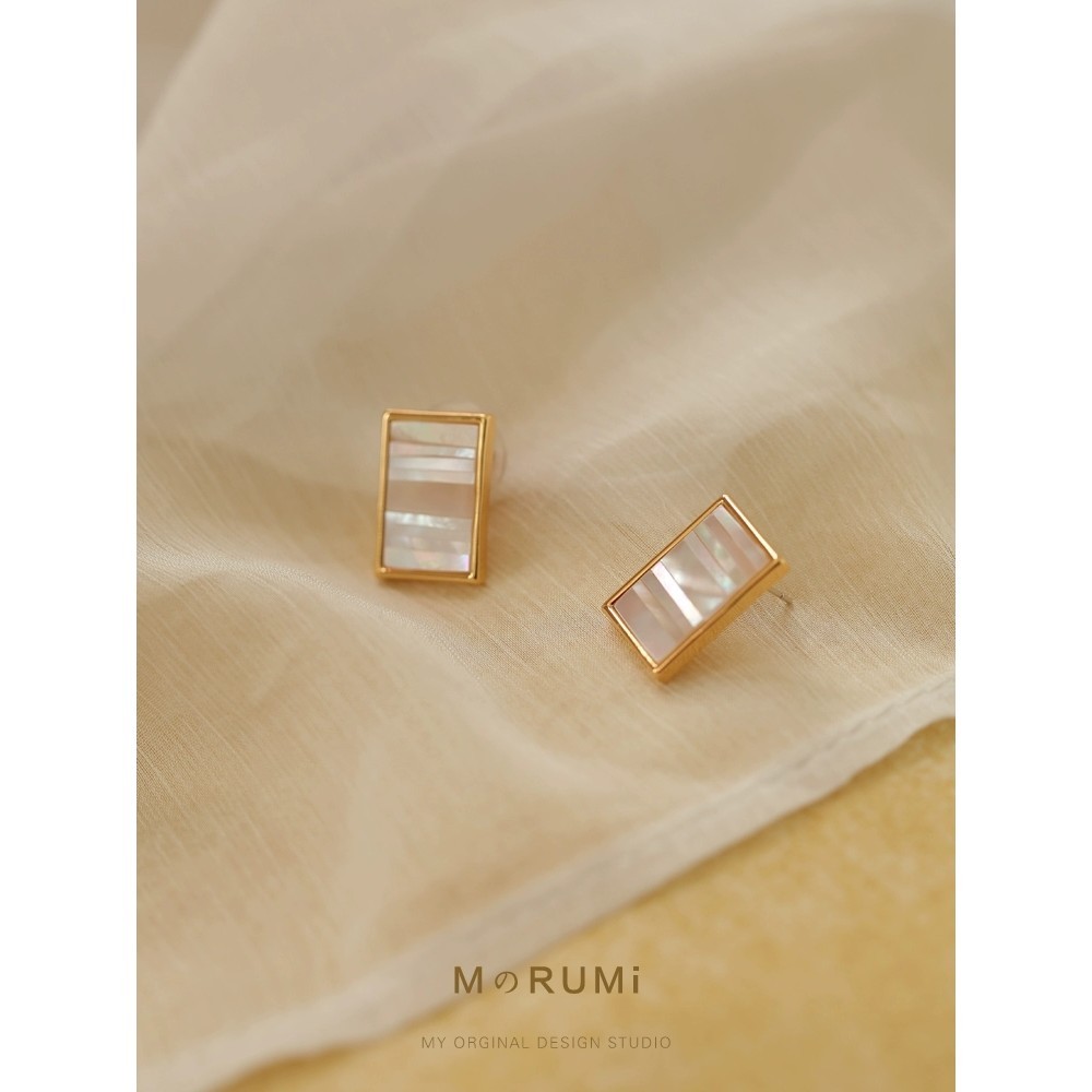 พร้อมส่ง IRIS VINTAGE x MのRumi l Forever signature earrings GV202438 เครื่องประดับ ทอง 18k ตุ้มหู ประดับพลอย
