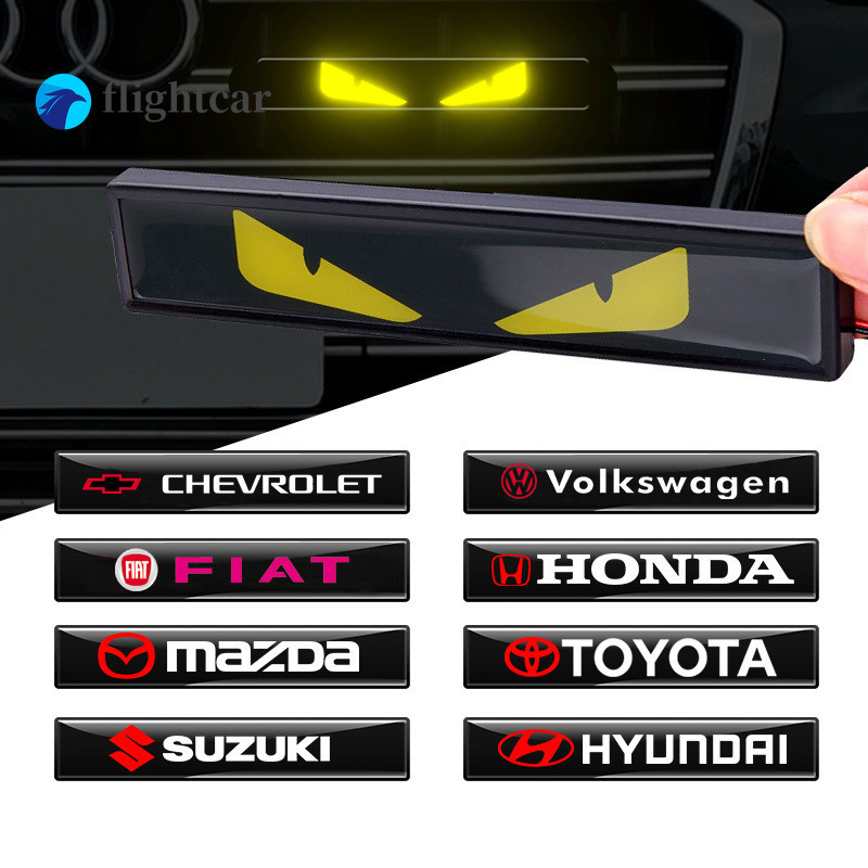 (FT) 1 ชิ้น LED รถฝากระโปรงหน้า Grille Emblem Badge Light กันน้ําไฟตกแต่งจัดแต่งทรงผมโคมไฟตัวอักษรไฟวิ่งกลางวัน Ambient Light การปรับเปลี่ยนอุปกรณ์เสริม