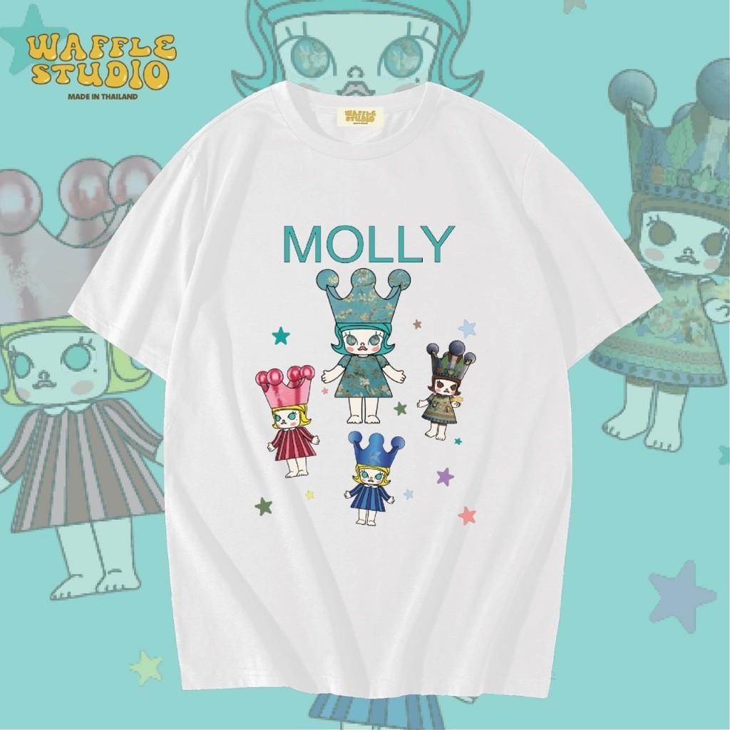 WS0240 เสื้อยืดโอเวอร์ไซส์ เสื้อยืดเกาหลี ผ้าคอตตอน100% เสื้อยืด WAFFLE STUDIO S-5XL