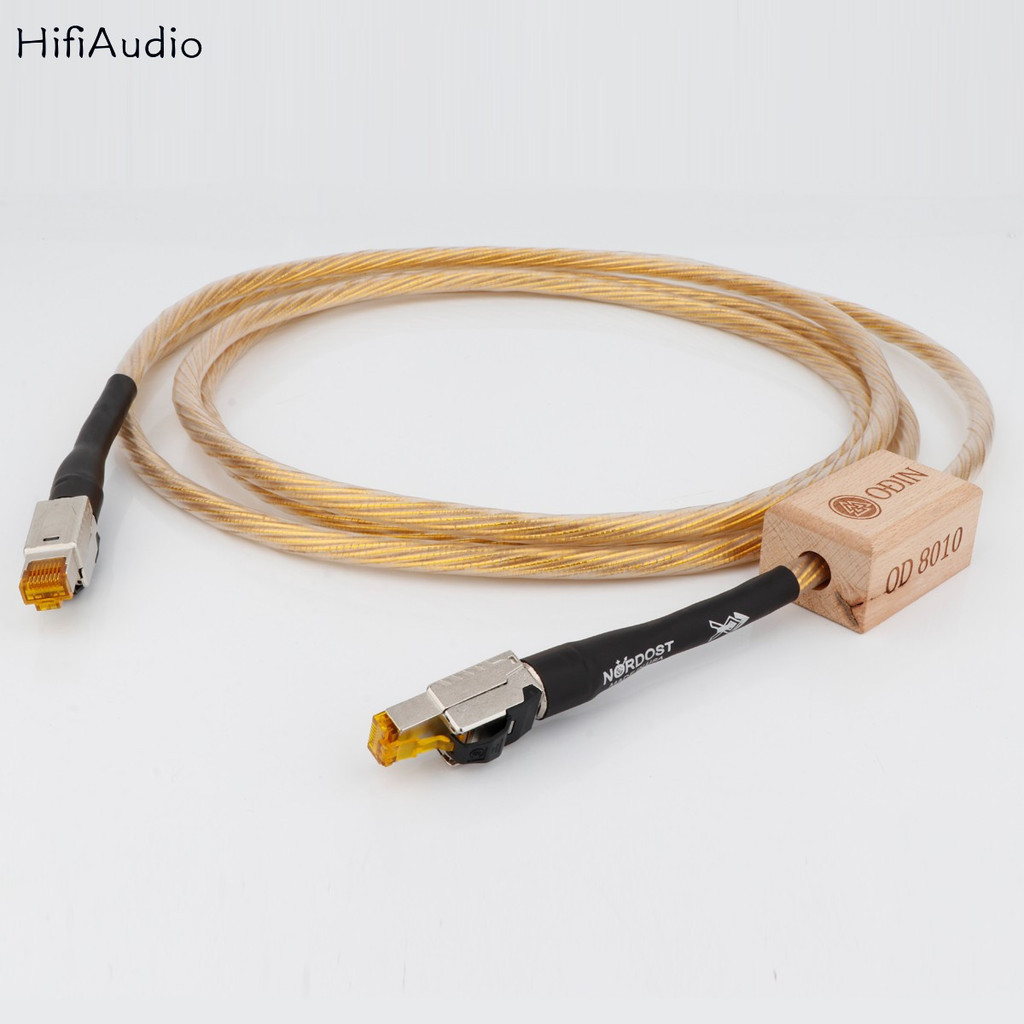 Nordost ODIN Gold Hifi Ethernet Cable Cat8 Network Line 8N OFC Gold Plated Supreme Reference Line สําหรับเครื ่ องขยายเสียง