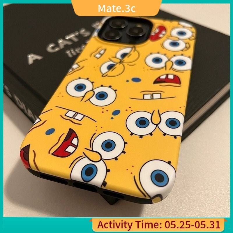 เคสโทรศัพท์มือถือ ลาย Spongebob SquarePants Two-in-One สําหรับ Iphone 12 15 11 14 13promax S1N5