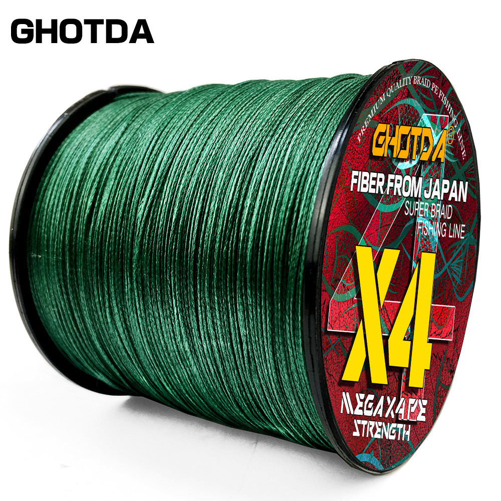 ใหม่สายตกปลาถัก 4 Strands 500M 1000M Multifilament 10LB-80LB สายไฟสําหรับปลาคาร์พตกปลา PE ลวดน้ําเค็ม Fly Pesca