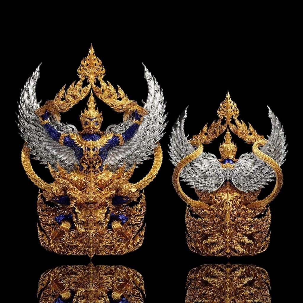พญาครุฑสุบรรณราชา ขนาดห้อยคอ 5 เซนติเมตร องค์ตั้งได้ พร้อมเช่าบูชา