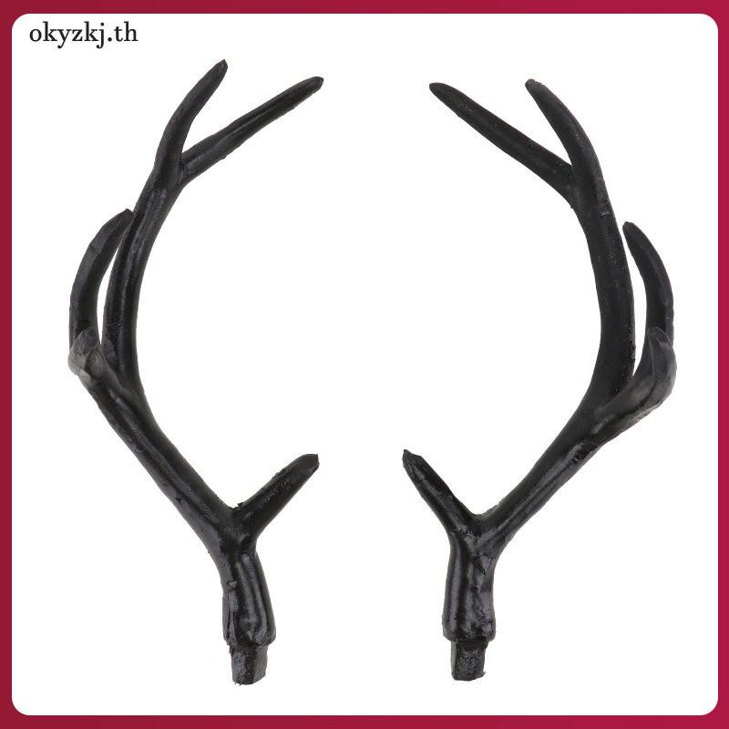 ผมวง Faux กวางเขากวางเลียนแบบ Horn Hoop Headdress Prop ตกแต ่ งฮาโลวีนแตรพลาสติก okyzkj