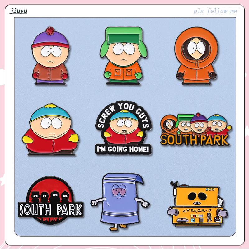 อะนิเมะ South Park Pin เข็มกลัดการ์ตูนตัวอักษรเข็มกลัด Magical ผ้าขนหนูป้ายเข็มกลัดโลหะ Pins การ์ตูนโลหะอุปกรณ์เสริม