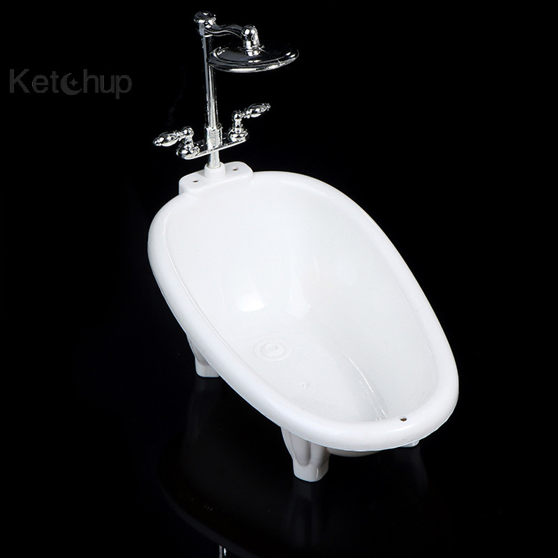 ตุ๊กตาซอสมะเขือเทศ Miniatures อ่างอาบน้ําเฟอร์นิเจอร์อุปกรณ์ห้องน้ําเด็กแกล้งทําเป็นของเล่น Nice