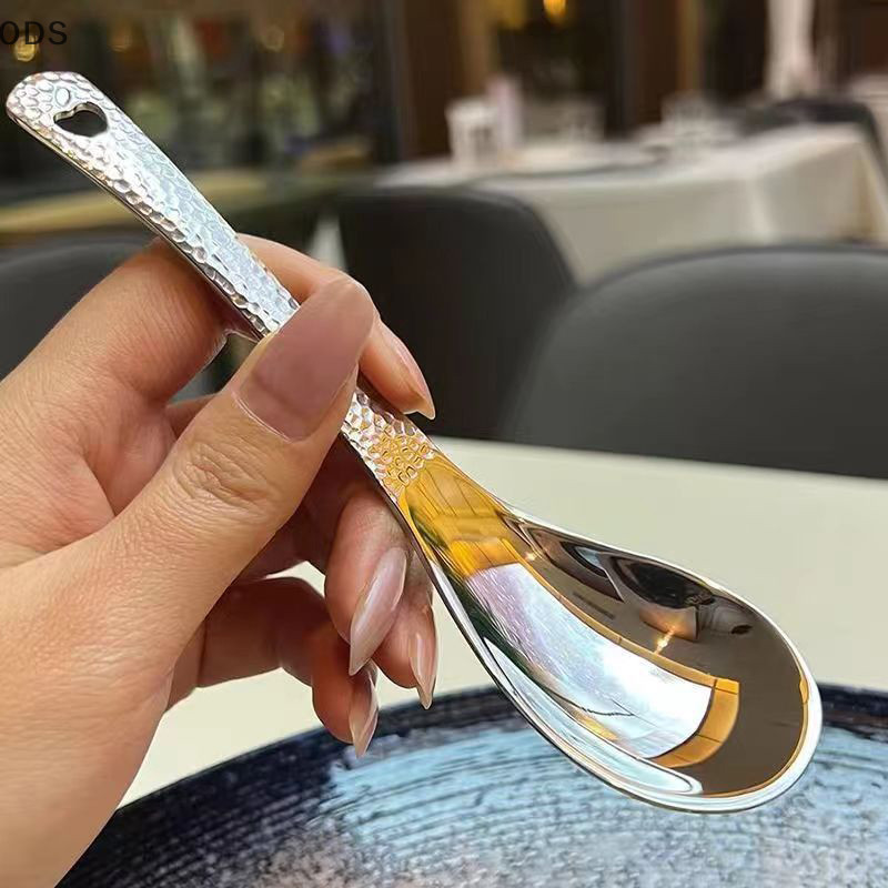 Ods ช ้ อนซุปสแตนเลสลึกขนาดใหญ ่ ความจุช ้ อนกระจกเงินขัด Flatware ซุปข ้ าวบ ้ านบนโต ๊ ะอาหาร OD