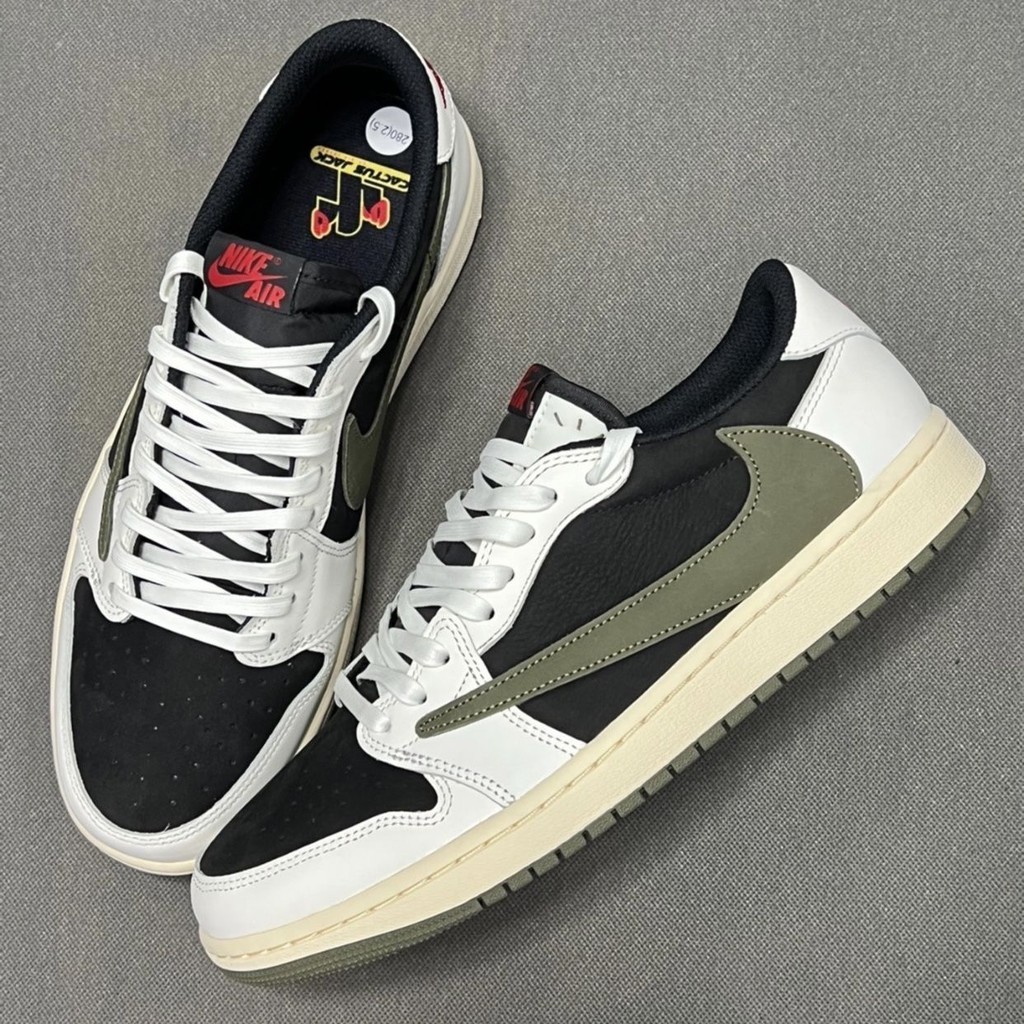Pure Original สไตล์ใหม่ Low-Top 4.0 Barb AJ1TS Joint สีดําสีเขียวกีฬาผู้ชายผู้หญิงรองเท้าบาสเก็ตบอล All-Match คู่รองเท้าผ้าใบ