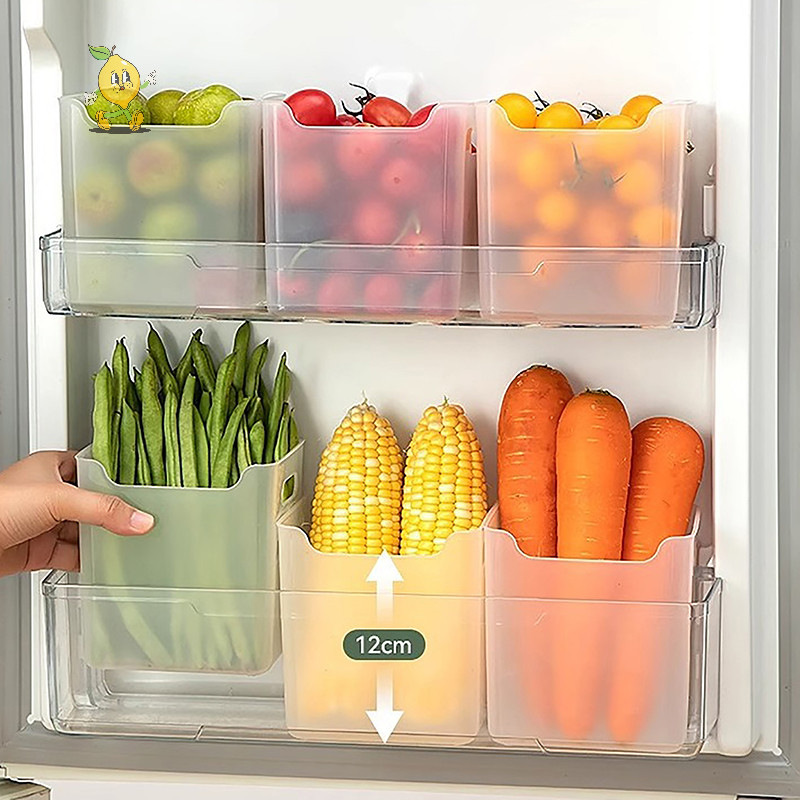 [mozh] 1 ชิ้นตู้เย็นกล่องเก็บอาหารสดจัดเก็บเย็น Crisper ผลไม้เครื่องเทศภาชนะบรรจุอาหารกล่องครัวกล่อง [TH]