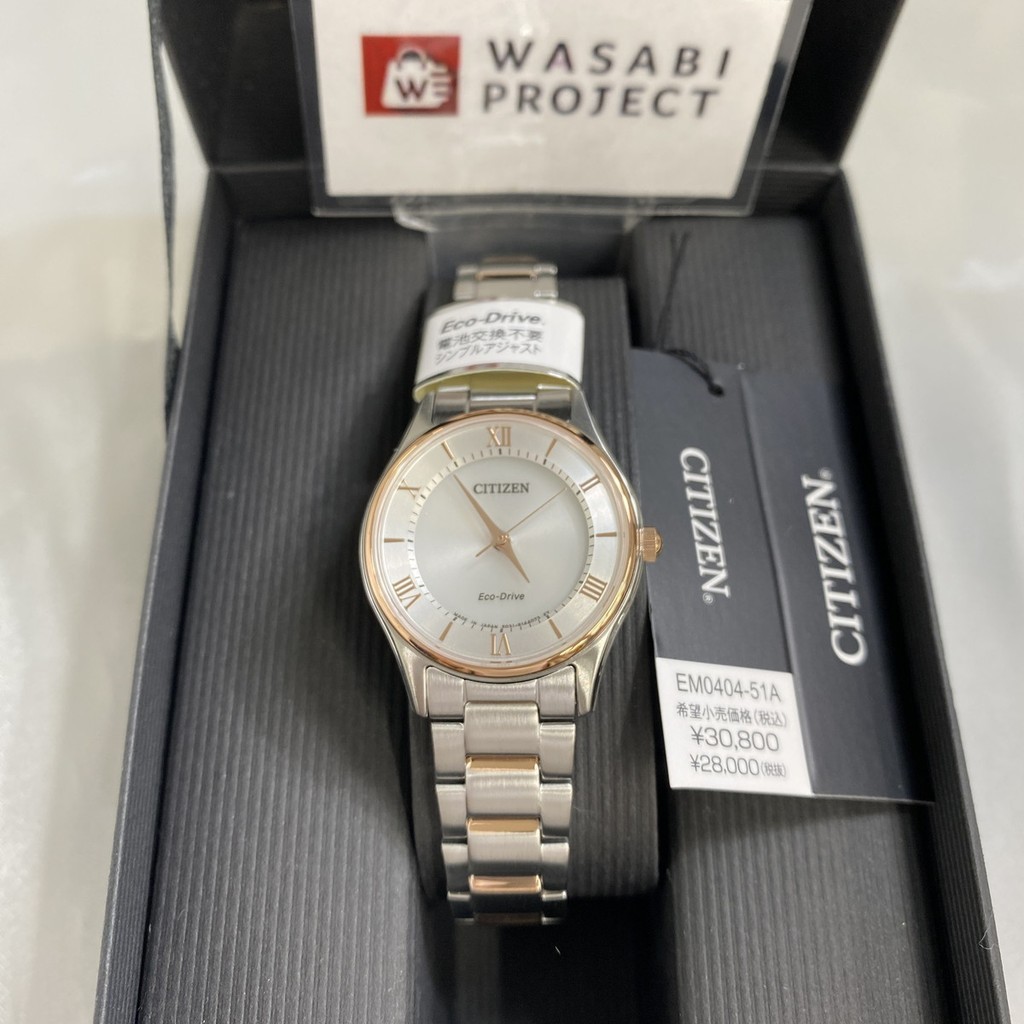 [Authentic★Direct from Japan] CITIZEN EM0404-51A Unused Eco Drive Sapphire glass Silver SS Women Wrist watch นาฬิกาข้อมือ