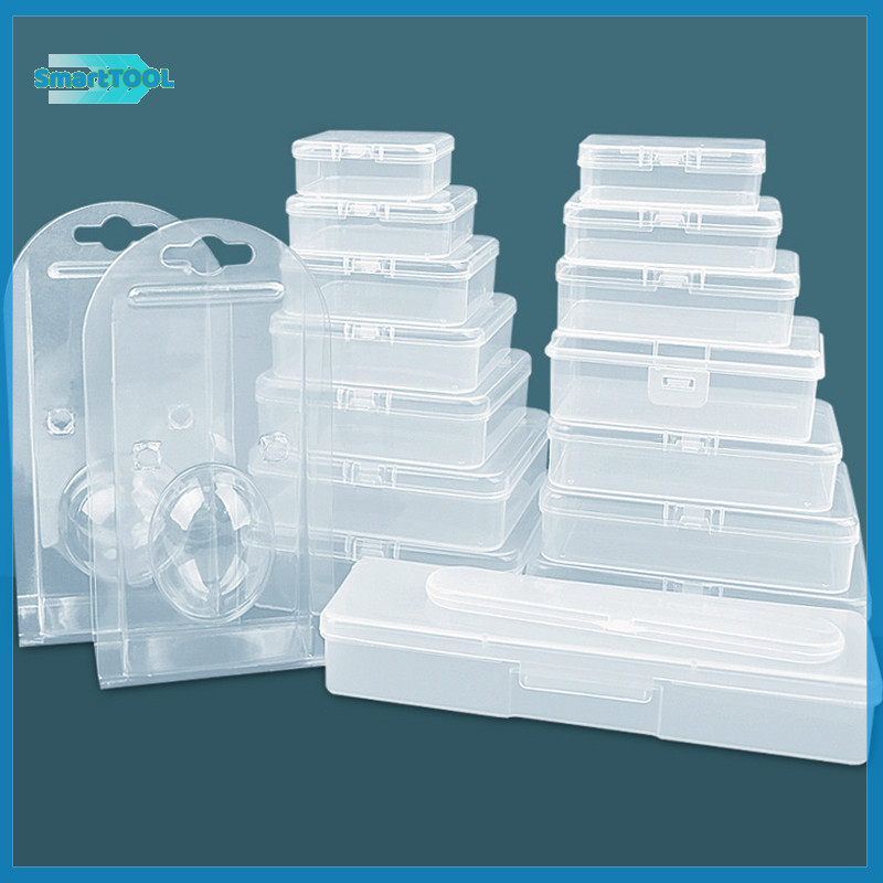 Utzn> PP กล่องใส กล่องเก็บของแบบพลิกสี่เหลี่ยมจัดระเบียบสินค้า Packag