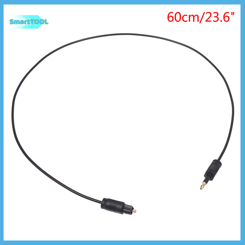 Utzn > 1.96Ft Toslink Male to Mini Plug 3.5 มม.ชายดิจิตอล Optical SPDIF Audio Cable ใหม ่