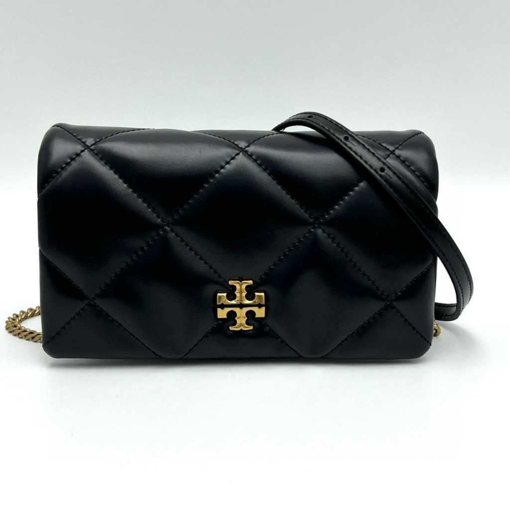 Tory BURCH TB Kira Diamond Quilt Chain Wallet 2 สีกระเป๋าสะพายโซ่กระเป๋าสะพายข้าง