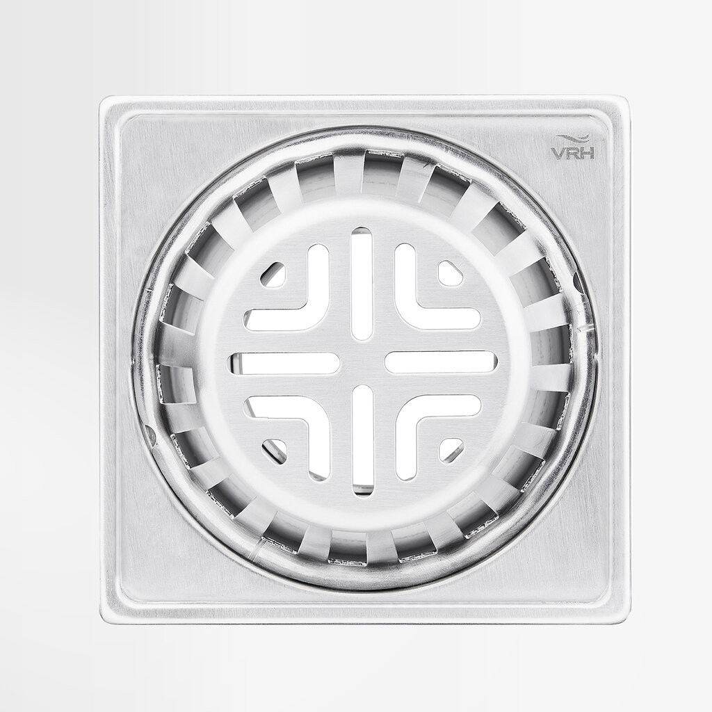 VRH ตะแกรงหัวน้ำฝนสี่เหลี่ยม 4 นิ้ว ท่อ 2 นิ้ว FUVHU-W001GS