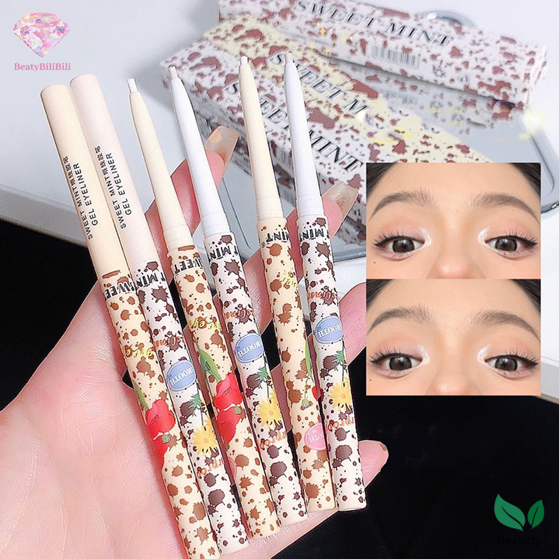 Heabety White Pearlescent Matte Highlight Stick Eye Shadow Lying Silkworm ปากกากันน้ําธรรมชาติ Brightening Eyes มุมแต่งหน้าเครื่องมือใหม่