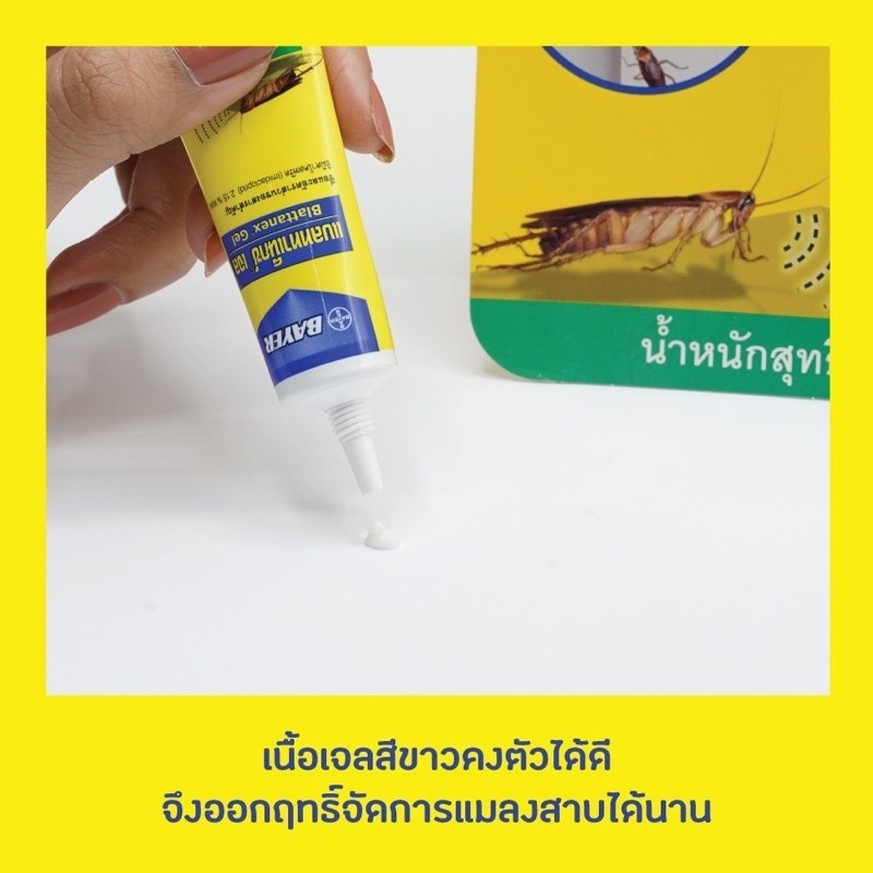 Bayer Blattanex Gel เจลกำจัดแมลงสาบ ไบเออร์ แบลททาเน็กซ์ เจล 12 กรัม เจลมด ฆ่าแมลงสาบ กำจัดแมลงสาบ