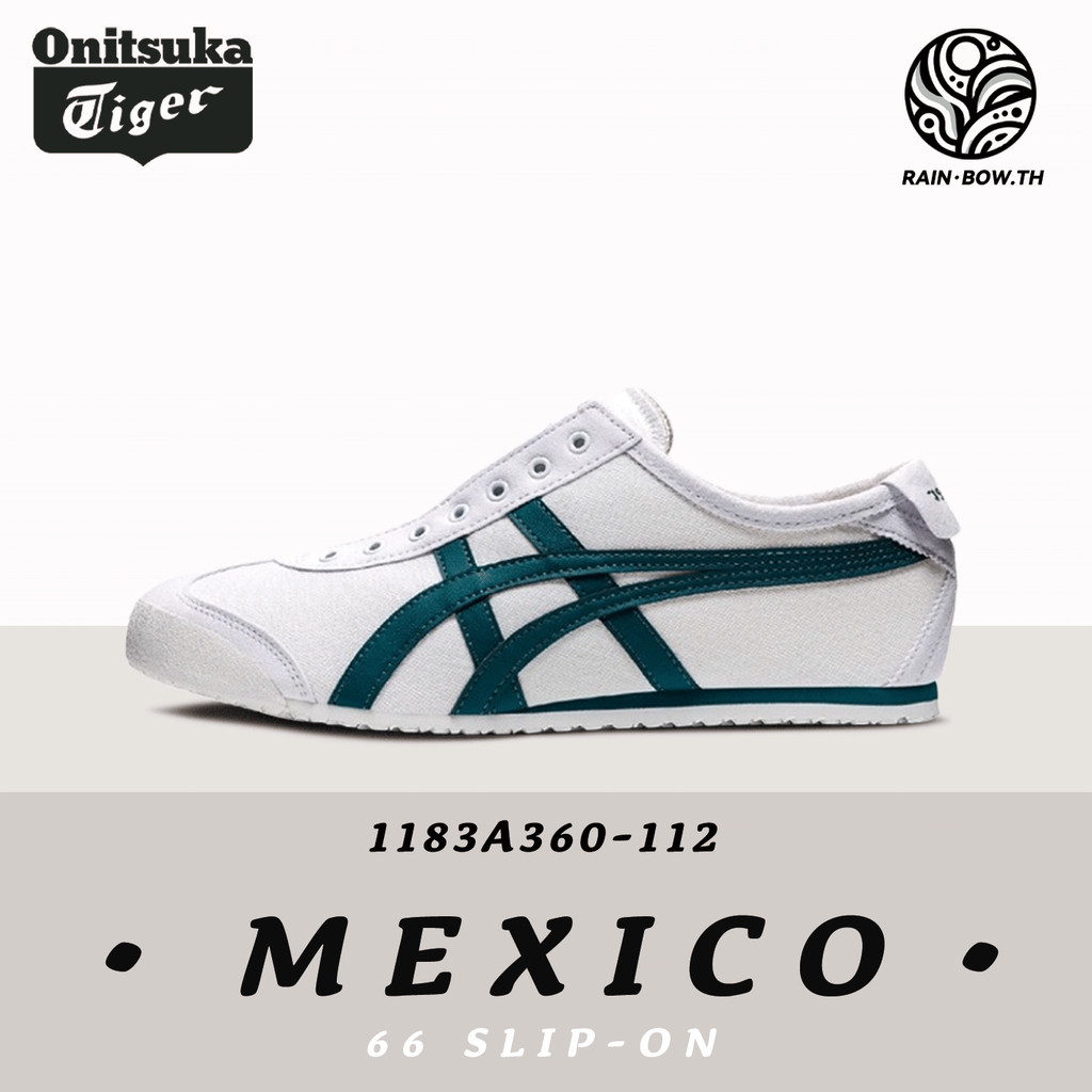 ของแท้100% Onitsuka tiger MEXICO 66 Slip-on รองเท้าลำลองพื้นนิ่ม  1183A360-112  สำหรับทั้งชายและหญิง