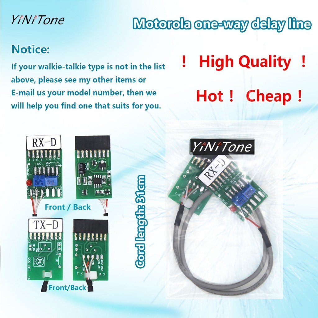 Repeater Connector Cable TX-RX-D Time Delay สําหรับ Motorola GM300 GM338 GM3188 GM3688 วิทยุรีเลย ์ สถานี Unidirectional Delay Line