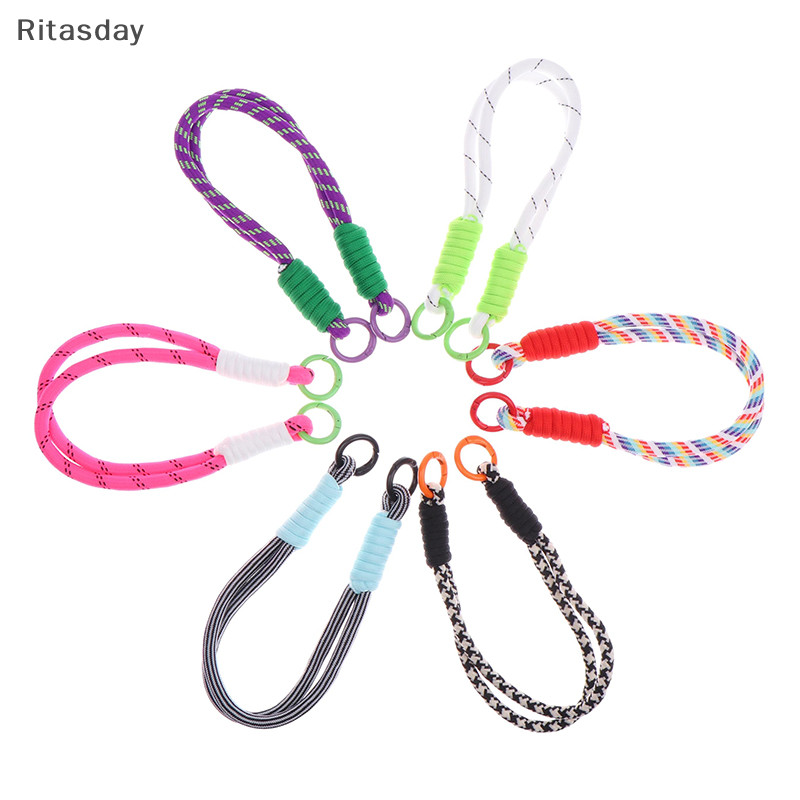 Ritasday ถักเคสโทรศัพท์ Lanyard พวงกุญแจเชือกขวดน้ํา Anti-fall Lanyard Anti-lost พวงกุญแจกระเป๋าเป้สะพายหลัง Charm Decor Lanyard ใหม่
