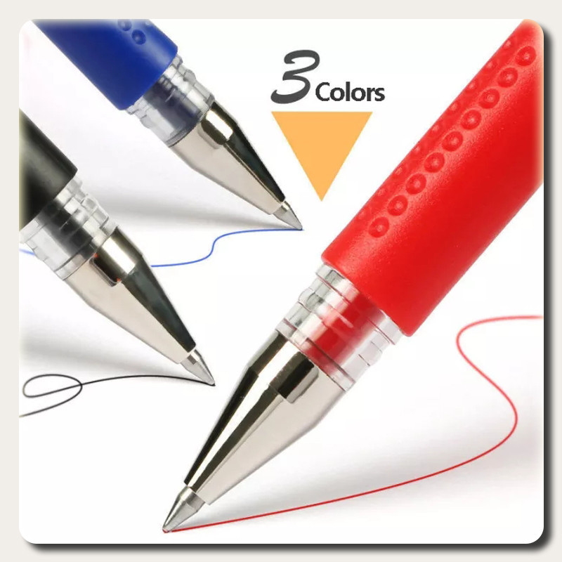 ปากกาหมึกเจล 0.5mm มี3สี ราคาต่อ1ด้าม ปากกาเจล เครื่องเขียน เขียนลื่นติดทน