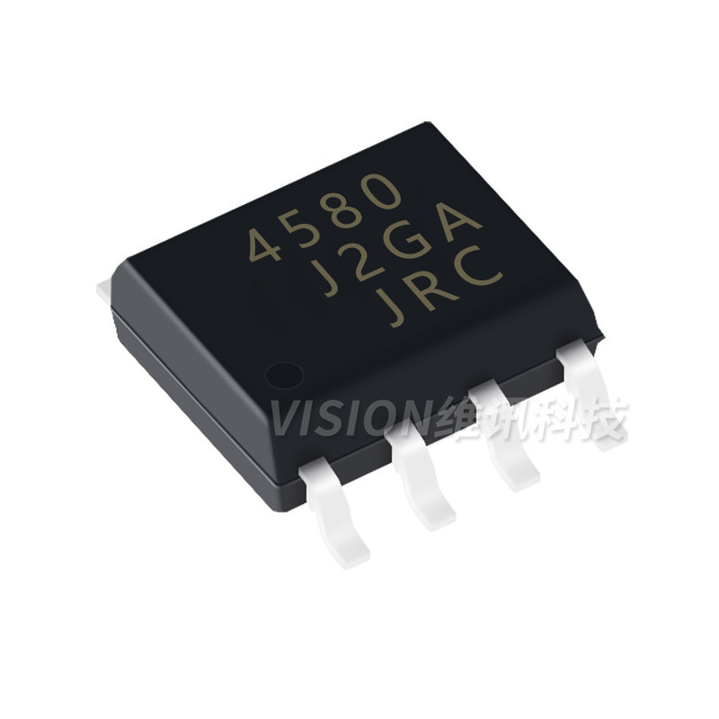 ยี่ห้อใหม่ Original JRC NJM4580M JRC4580 SMP-8 Dual Amplifier ไม่มีเสียงรบกวน Power Amplifier IC Pat