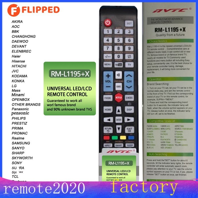 RM-L1195 X รีโมทคอนโทรลเหมาะสําหรับ LED LCD TV สมาร์ท evision LED tv เครื่องใช้ในบ้าน