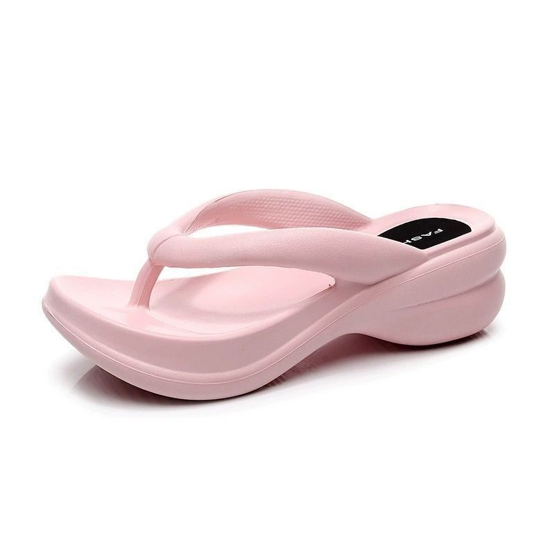 「DR」 รองเท้าแตะผู้หญิงแฟชั่นรองเท้าแตะเพิ่มความสูง Casual All-Match EVA Anti-Slip Soft Sole Star สไตล์เดียวกันชายหาดริมทะเลขนาด: 36-41