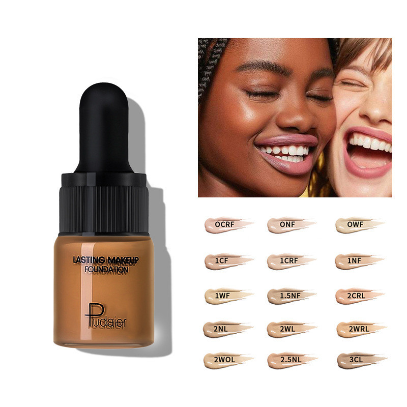 Mini Liquid Foundation Liquid คอนซีลเลอร์ซ่อม Liquid Foundation แต่งหน้า Moisturizing BB ครีม Smear-Proof Makeup Foundation ครีม Foundation